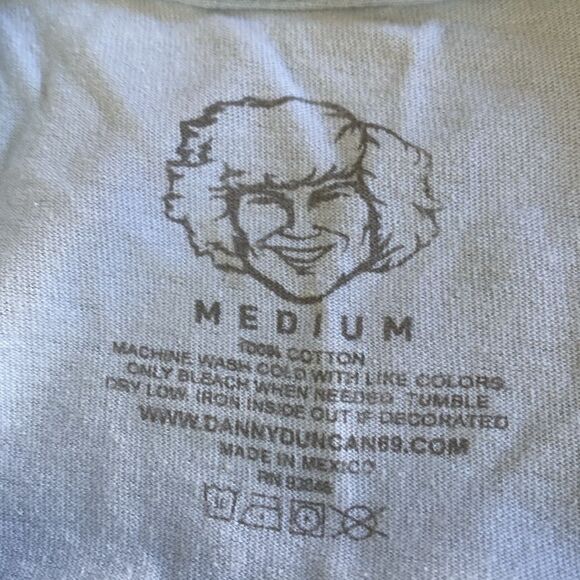 Danny Duncan “Virginity Rocks” vintage tee long sleeve. Small hole at shoulder - Picture 7 of 8